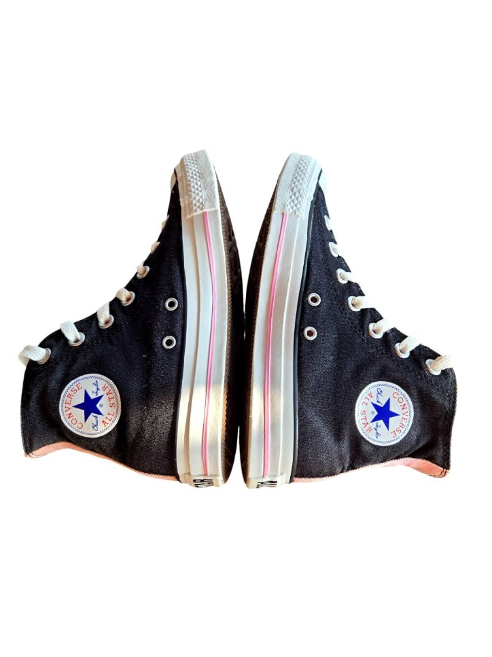 Converse Chuck Taylor All Star Black Pink High Top Sneakers Size 6 - Picture 7 of 11